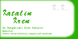 katalin kren business card